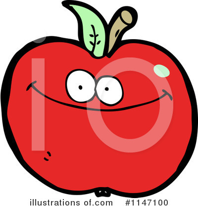 Royalty-Free (RF) Red Apple Clipart Illustration by lineartestpilot - Stock Sample #1147100