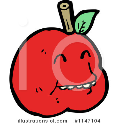 Royalty-Free (RF) Red Apple Clipart Illustration by lineartestpilot - Stock Sample #1147104