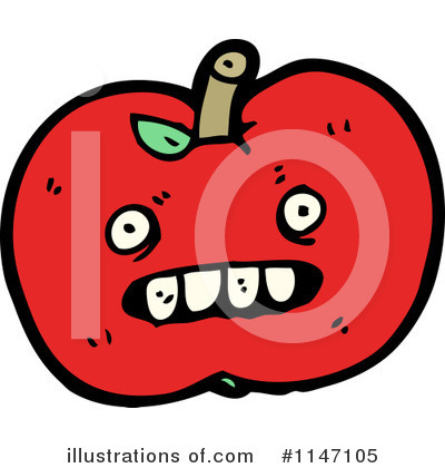 Royalty-Free (RF) Red Apple Clipart Illustration by lineartestpilot - Stock Sample #1147105
