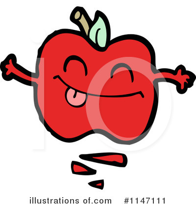 Royalty-Free (RF) Red Apple Clipart Illustration by lineartestpilot - Stock Sample #1147111