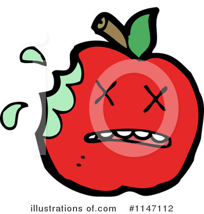 Royalty-Free (RF) Red Apple Clipart Illustration by lineartestpilot - Stock Sample #1147112