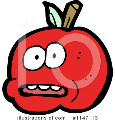 Royalty-Free (RF) Red Apple Clipart Illustration by lineartestpilot - Stock Sample #1147113