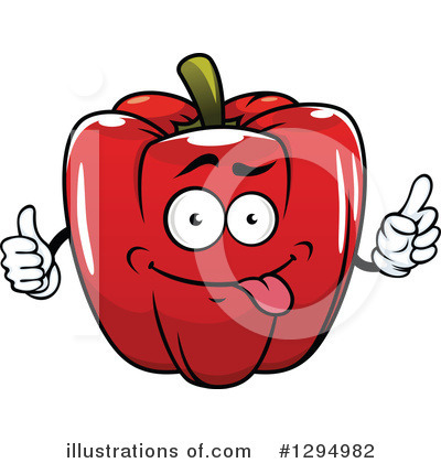 Royalty-Free (RF) Red Bell Pepper Clipart Illustration by Vector Tradition SM - Stock Sample #1294982