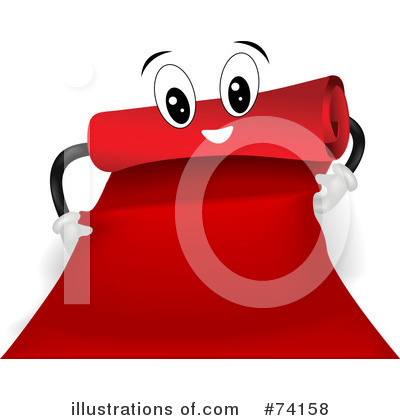 Royalty-Free (RF) Red Carpet Clipart Illustration by BNP Design Studio - Stock Sample #74158