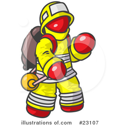 Fireman Clipart #23107 by Leo Blanchette