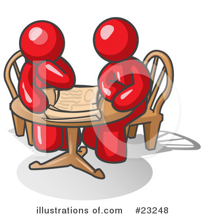 Royalty-Free (RF) Red Collection Clipart Illustration by Leo Blanchette - Stock Sample #23248