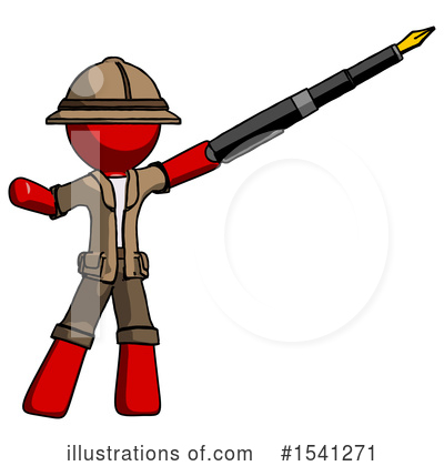 Royalty-Free (RF) Red Design Mascot Clipart Illustration by Leo Blanchette - Stock Sample #1541271
