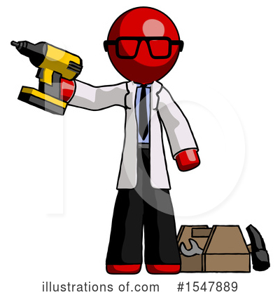 Royalty-Free (RF) Red Design Mascot Clipart Illustration by Leo Blanchette - Stock Sample #1547889