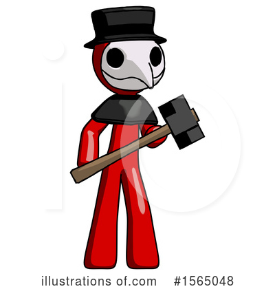 Royalty-Free (RF) Red Design Mascot Clipart Illustration by Leo Blanchette - Stock Sample #1565048