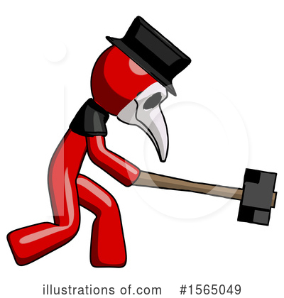 Royalty-Free (RF) Red Design Mascot Clipart Illustration by Leo Blanchette - Stock Sample #1565049