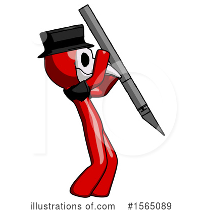 Royalty-Free (RF) Red Design Mascot Clipart Illustration by Leo Blanchette - Stock Sample #1565089