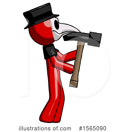 Royalty-Free (RF) Red Design Mascot Clipart Illustration by Leo Blanchette - Stock Sample #1565090