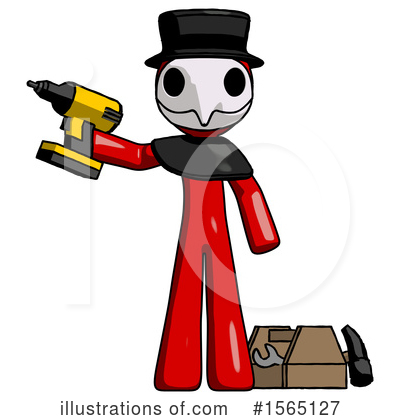 Royalty-Free (RF) Red Design Mascot Clipart Illustration by Leo Blanchette - Stock Sample #1565127