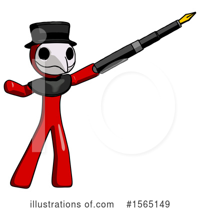 Royalty-Free (RF) Red Design Mascot Clipart Illustration by Leo Blanchette - Stock Sample #1565149