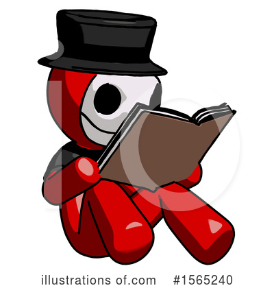 Royalty-Free (RF) Red Design Mascot Clipart Illustration by Leo Blanchette - Stock Sample #1565240
