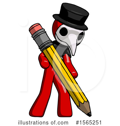 Royalty-Free (RF) Red Design Mascot Clipart Illustration by Leo Blanchette - Stock Sample #1565251
