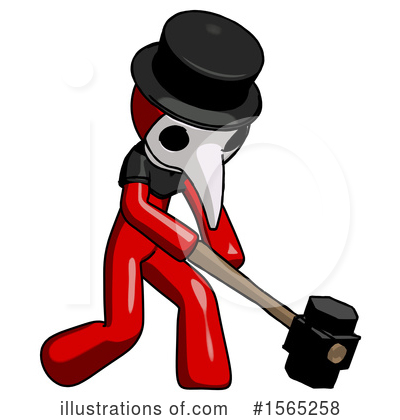 Royalty-Free (RF) Red Design Mascot Clipart Illustration by Leo Blanchette - Stock Sample #1565258