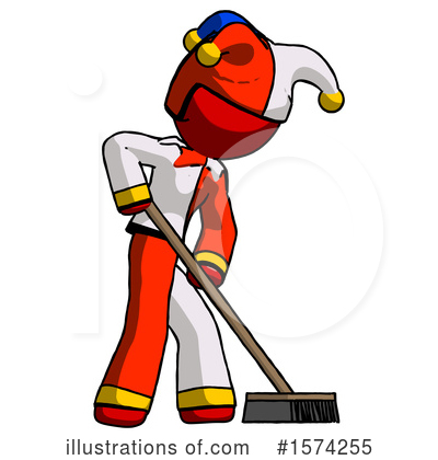 Royalty-Free (RF) Red Design Mascot Clipart Illustration by Leo Blanchette - Stock Sample #1574255