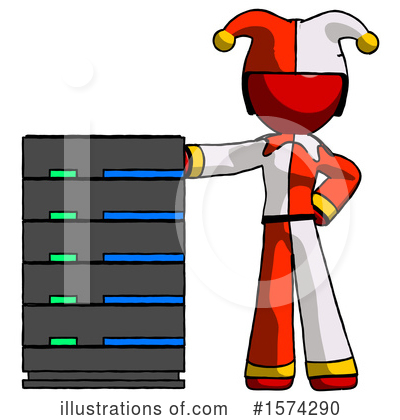 Royalty-Free (RF) Red Design Mascot Clipart Illustration by Leo Blanchette - Stock Sample #1574290
