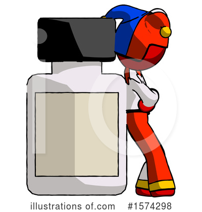 Royalty-Free (RF) Red Design Mascot Clipart Illustration by Leo Blanchette - Stock Sample #1574298
