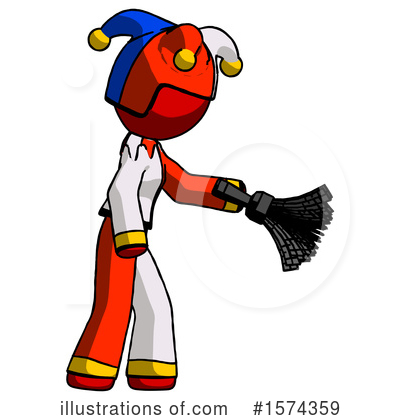 Royalty-Free (RF) Red Design Mascot Clipart Illustration by Leo Blanchette - Stock Sample #1574359