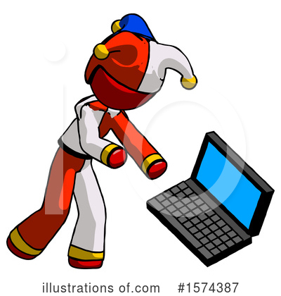 Royalty-Free (RF) Red Design Mascot Clipart Illustration by Leo Blanchette - Stock Sample #1574387