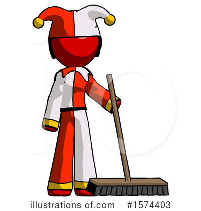 Royalty-Free (RF) Red Design Mascot Clipart Illustration by Leo Blanchette - Stock Sample #1574403
