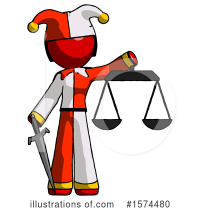 Royalty-Free (RF) Red Design Mascot Clipart Illustration by Leo Blanchette - Stock Sample #1574480