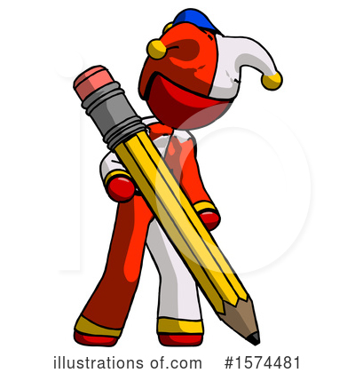 Royalty-Free (RF) Red Design Mascot Clipart Illustration by Leo Blanchette - Stock Sample #1574481
