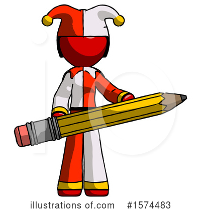 Royalty-Free (RF) Red Design Mascot Clipart Illustration by Leo Blanchette - Stock Sample #1574483
