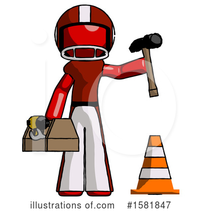 Royalty-Free (RF) Red Design Mascot Clipart Illustration by Leo Blanchette - Stock Sample #1581847