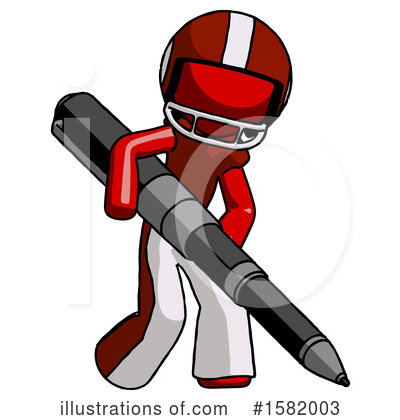 Royalty-Free (RF) Red Design Mascot Clipart Illustration by Leo Blanchette - Stock Sample #1582003