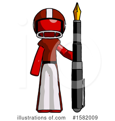 Royalty-Free (RF) Red Design Mascot Clipart Illustration by Leo Blanchette - Stock Sample #1582009