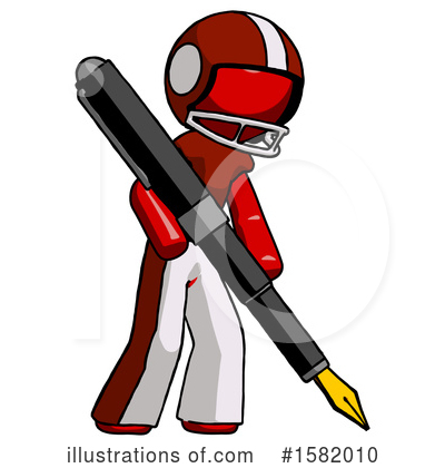 Royalty-Free (RF) Red Design Mascot Clipart Illustration by Leo Blanchette - Stock Sample #1582010