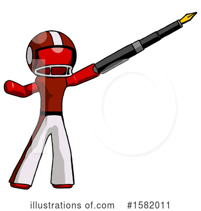 Royalty-Free (RF) Red Design Mascot Clipart Illustration by Leo Blanchette - Stock Sample #1582011