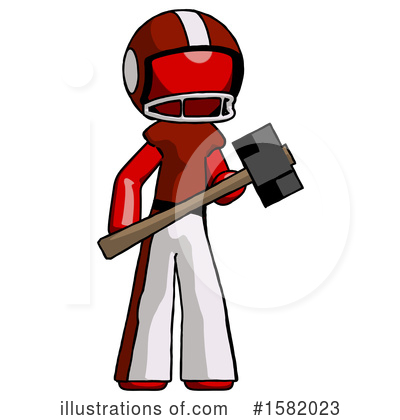 Royalty-Free (RF) Red Design Mascot Clipart Illustration by Leo Blanchette - Stock Sample #1582023