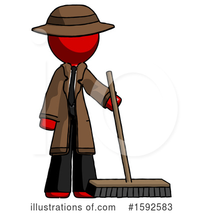 Royalty-Free (RF) Red Design Mascot Clipart Illustration by Leo Blanchette - Stock Sample #1592583