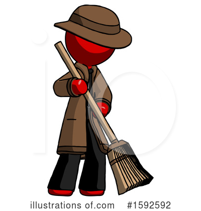 Royalty-Free (RF) Red Design Mascot Clipart Illustration by Leo Blanchette - Stock Sample #1592592