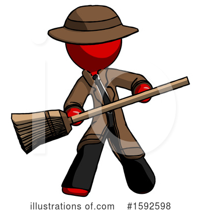 Royalty-Free (RF) Red Design Mascot Clipart Illustration by Leo Blanchette - Stock Sample #1592598