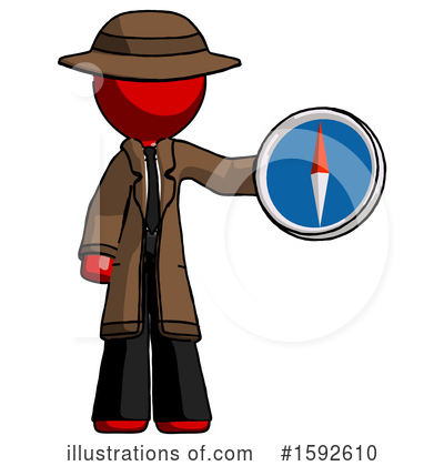 Royalty-Free (RF) Red Design Mascot Clipart Illustration by Leo Blanchette - Stock Sample #1592610