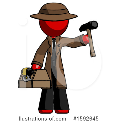 Royalty-Free (RF) Red Design Mascot Clipart Illustration by Leo Blanchette - Stock Sample #1592645