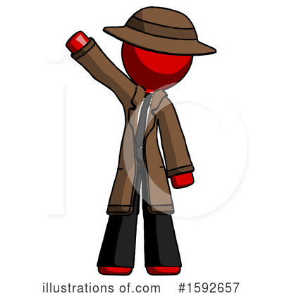 Royalty-Free (RF) Red Design Mascot Clipart Illustration by Leo Blanchette - Stock Sample #1592657
