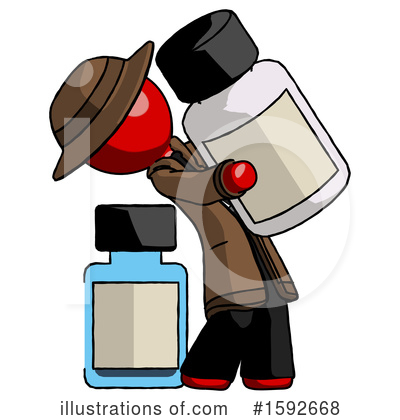Royalty-Free (RF) Red Design Mascot Clipart Illustration by Leo Blanchette - Stock Sample #1592668