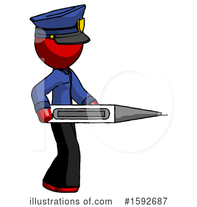 Royalty-Free (RF) Red Design Mascot Clipart Illustration by Leo Blanchette - Stock Sample #1592687
