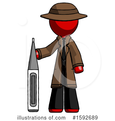 Royalty-Free (RF) Red Design Mascot Clipart Illustration by Leo Blanchette - Stock Sample #1592689