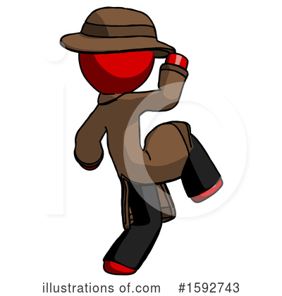 Royalty-Free (RF) Red Design Mascot Clipart Illustration by Leo Blanchette - Stock Sample #1592743