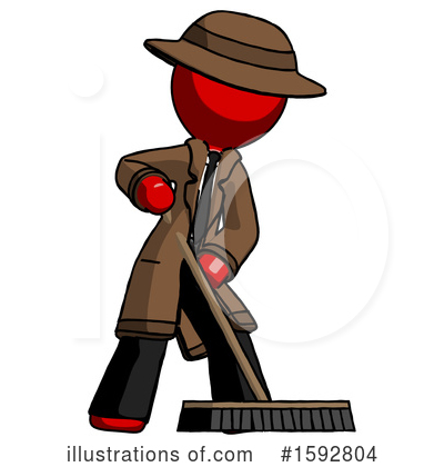 Royalty-Free (RF) Red Design Mascot Clipart Illustration by Leo Blanchette - Stock Sample #1592804