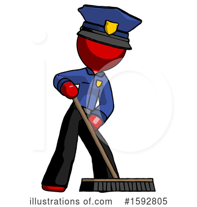 Royalty-Free (RF) Red Design Mascot Clipart Illustration by Leo Blanchette - Stock Sample #1592805