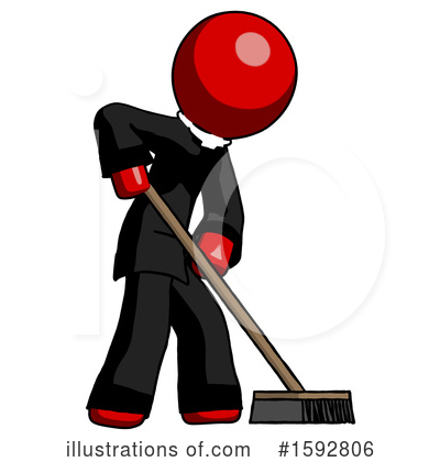 Royalty-Free (RF) Red Design Mascot Clipart Illustration by Leo Blanchette - Stock Sample #1592806