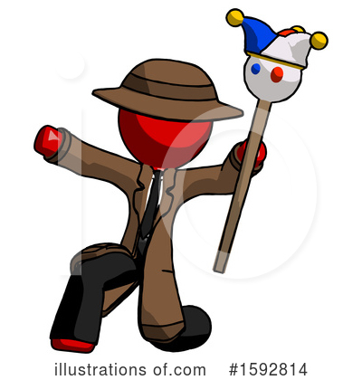 Royalty-Free (RF) Red Design Mascot Clipart Illustration by Leo Blanchette - Stock Sample #1592814